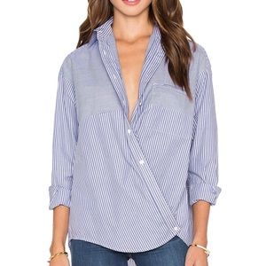 Vince stripe blue and white shirt size S